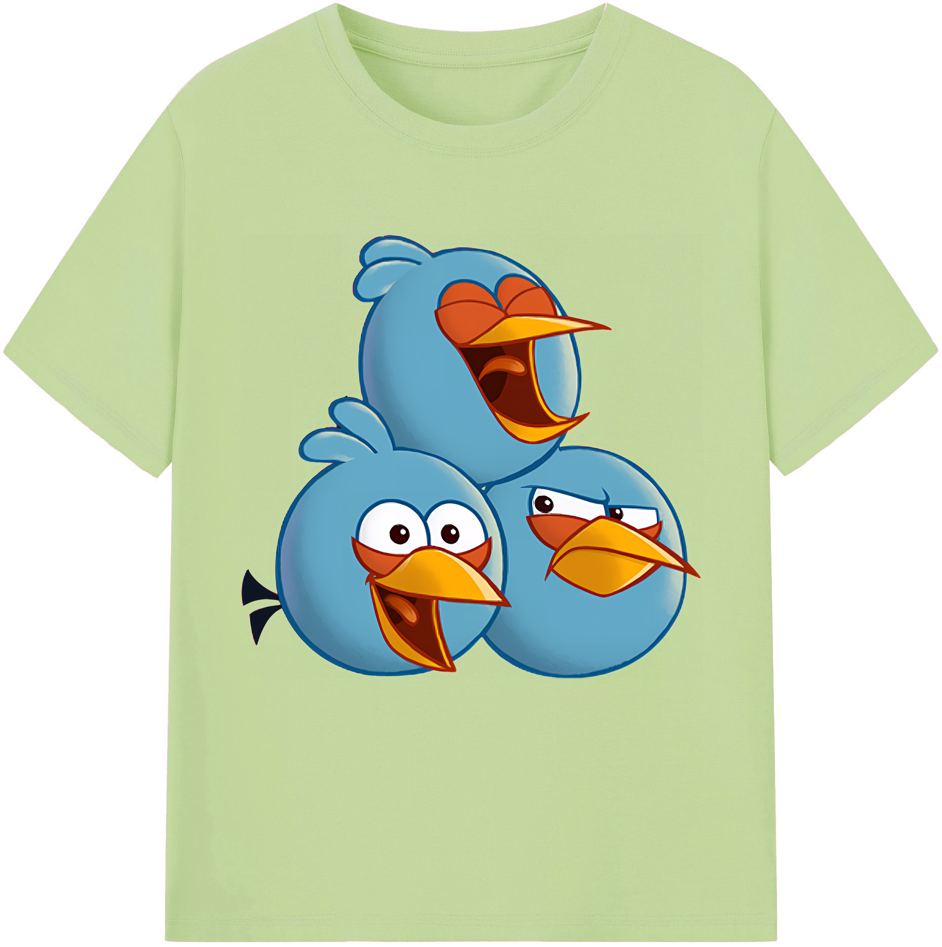 （画像用） Angry Birds アングリーバード 綿100％半袖Tシャツ（フロントプリント）